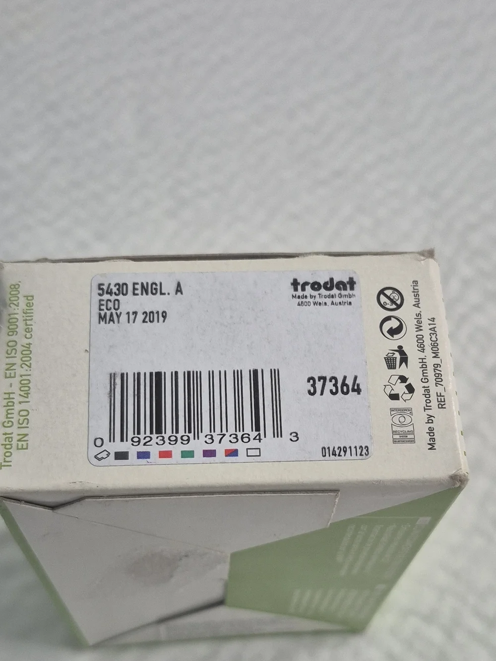 Trodat Professional 5430 ECO Self-Inking Multi Color Date Stamp Dater
